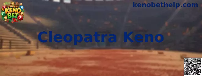 Tablero temático de Cleopatra Keno con casillas numeradas